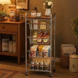 Multifunctional Home Use Small 360 Rotating Office Metal Kitchen Storage Rack Shelving Units