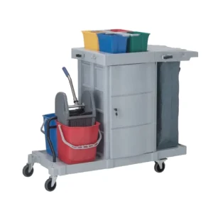 Multifunctional Hospital Cleaning Trolley and Sundry Cart for Restaurants Airports Railways