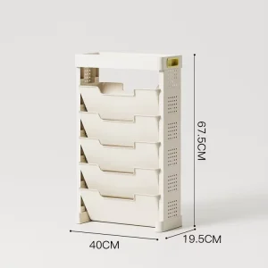 Multifunctional Mobile Storage Bookshelf Modern Movable Bookshelf Multi-layer Movable Bookshelf Movable Floor Standing Bookshelf
