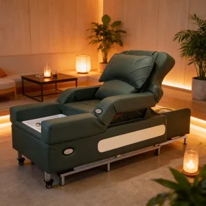 Multifunctional Pedicure Spa & Foot Massage Sofa Modern Stainless Steel Shampoo Chair with Bowl for Beauty Salons & Spa Services