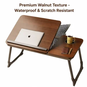Multifunctional Portable Height Adjustable Foldable Laptop Table Wooden Bed Desk for Home Office Bedroom Work Study