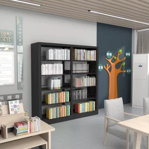 Multifunctional Steel Bookshelf School Library Furniture Steel Cabinet Metal Open Bookshelf Book File Cabinet Iron Bookcase