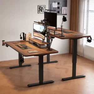 Multiple Sizes Single Motor Solid Wood Electric Lifting Desk for Home Office Computer Writing and E Sports Table