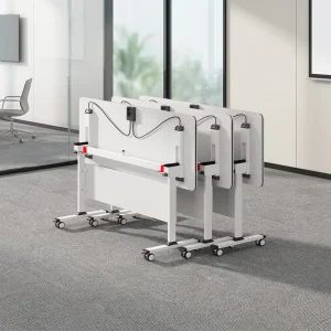 Multipurpose Foldable Training Table Flip Top Meeting Desk with Wheels Space Saving Conference Office Furniture for School