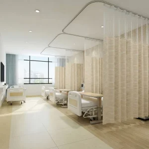 NFPA 701 Certified Flame Retardant Hospital Cubicle Curtain Geometric Jacquard