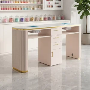 Nail Art Table Salon Manicure Workstation with Dust Collector, Beauty Salon Spa Manicurist Workbench