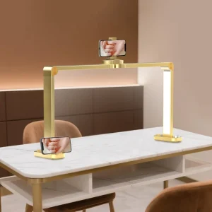Nail Supply Factory LED Half Moon Lamp Manicure Table Light Beauty Salon Furniture Design with Charging Port