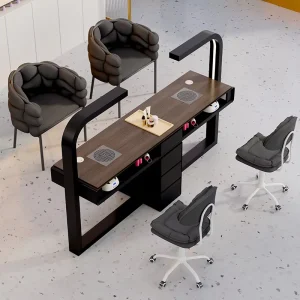 Nail Table Chair Set Economical Genuine Leather Single Double Multi Functional