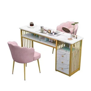 Nails Bar Station Salon Furniture Nail Tables Nail Desk Manicure Table With Chair Modern Customized