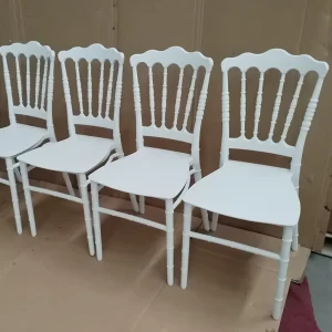 Napoleon Restaurant Portable Stackable Plastic Chair for Outdoor Hotel Banquet Events