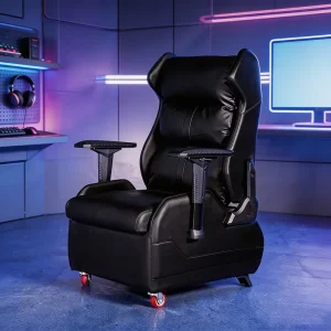 Nappa Leather Gaming Recliner 360 Degree Swivel Steel Base Adjustable Armrest Ergonomic Design Home Office Living Room