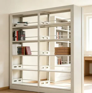 Narrow Steel Bookshelf for Small Space Simple Metal Book Storage Display Shelf for Study