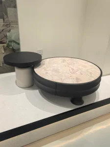 Natural Marble Stone Dining Side Table 2pcs Set Luxury Household Living Room Leisure Furniture Marble Countertop Coffee Table