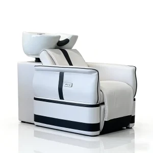 New Arrival Barber Furniture Hair Head Spa Washing Chair Modern Electric Back Massage Shampoo Bowl and Chair Set for Salon