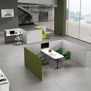 New Arrival Classic Office Cubicle Workstation with Wooden Legs for Modern Corporate Office Desk