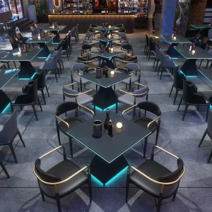 New Arrival Manufacturer Modern Luxury KTV Coffee Shop Furniture bar Cafe Dining Set Furniture Restaurant Chairs