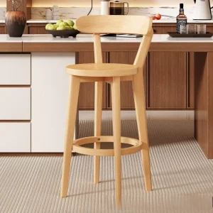 New Arrival Modern Design Bar Stool Solid Wood Home Bar Chair High Quality Kitchen High Chair