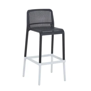 New Design Bar Restaurant Kitchen Colorful bar Chair Counter Height Backrest Plastic bar Chair with Footrest