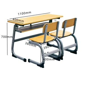 New Design Double Student Desk and Chair School Furniture School Chairs and Tables Set School Desk Student Study Desk