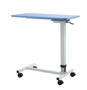 New Design Economic Movable Over Bed Table Adjustable Metal Hospital Bed Table for Patient Bedside Use