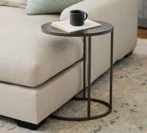 New Design End Table Coffee C Shaped Table Accent Table with Metal Frame