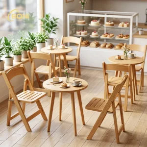 New Design Factory Price Wooden Wimbledon Foldable Dining Wedding Event Chairs for Selling