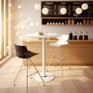 New Design High Scandinavian Modern Metal Eco Friendly Durable Iron Cocktail Bar Table and Chair Set for Home Bar Kitchen
