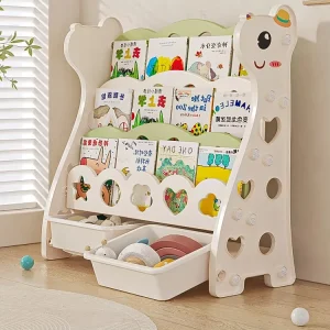 New Design Kids Book Shelves Organizer Kids Storage Box Rack Plastic Children Bookshelf