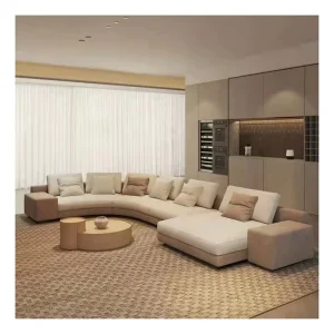 New Design Large Size Comfort Modular Modern Luxury Velvet U Shape Sofa Sectional Set for Hotel Apartment Living Room Villa