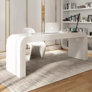 New Design Luxury Office Furniture Creative High Gloss Convertible Computer Aesthetic Table Executive Desk