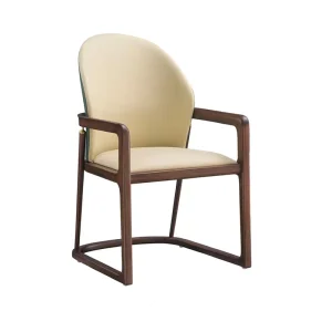 New Design Minimalist Nordic White PU Leather Dining Chair High Back Hotel Chairs