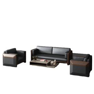 New Design Modern Ergonomic Office Sofa Set with Tufted Design for Living Bedroom Use 1+3 Seats