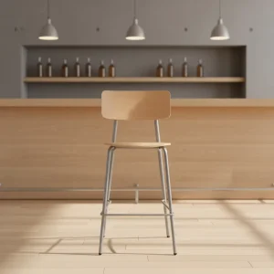 New Design Modern Steel Frame Durable Contemporary Steady Tall Bar Stool High Chair for Home Bar & Hotel Dining