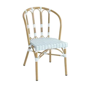 New Design Modern Style Outdoor Dining Chair with Rattan and Aluminum Frame PE Material for Hotel and Park Use