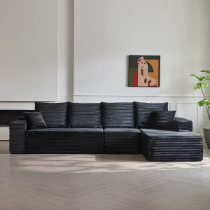 New Design Modular Foam Sofa Couch Sectional with Compressed Sponge Cover for Hotels Apartments Fabric Set
