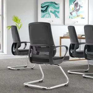 New Design Office Chair With Armrest No Wheel Meeting Room Luxury Computer Visitor Office Waiting Modern Conference Office Chair