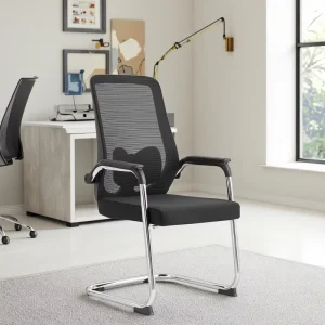 New Design Office Chair With Armrest No Wheel Meeting Room Luxury Computer Visitor Office Waiting Modern Conference Office Chair