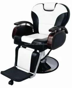 New Design PU Leather Contemporary Barber Chair with Adjustable Footrest Lightweight Square Base for Commercial Salon Use