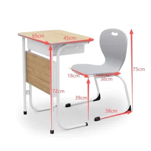 New Design Popular School Furniture Single Student Desk Chair Classroom Table and Chair School Sets