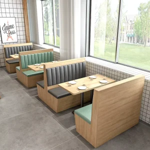 New Design Restaurantes Tables and Chairs for Cafe Fashion Restaurant Furniture Booth