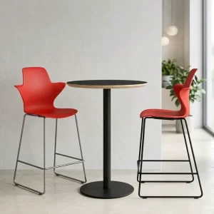 New Design Scandinavian Modern High Steel Cocktail Bar Table and Chair Set for Home Bar Hotel & Kitchen Use