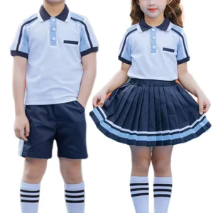 New Design School Wear Popular Design Short Sleeve Summer British School Uniform Set