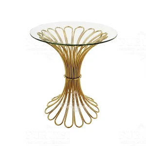 New Design Wedding Event Stainless Steel Bar Table with Glass Top for Banquet Rental