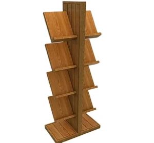New Design Wooden Library Magazine Rack