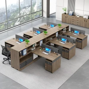 New Designs Modular Office Staff Working Station Modern Cubicle Desktop 3 4 5 Person Office Workstation Table Office Partitions