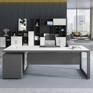New Durable Adjustable Modern Single Office Desk with Panel Wood Style File Drawer and 1 Year Warranty for Executive Boss Use