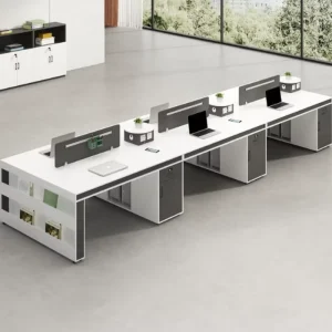 New High Quality Adjustable Minimalist Modern Office Desk for 4 6 8 Person Seater Freestanding Workstation