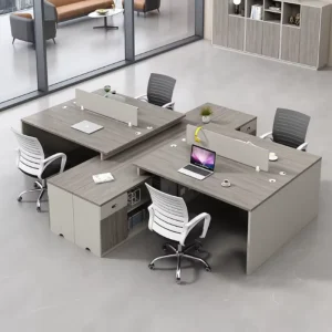 New Hot Selling Design Office Furniture Khaki Environmentally Friendly Board Staff Table Office Cubicle Desk for Workstation