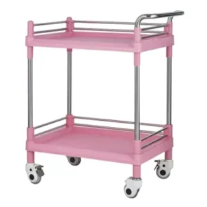 New Large Capacity 3 Tier Push Handle Silent Casters 201 Stainless Steel Plastic Steel Hospital Cart