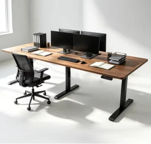New Long Rectangular Electric 3 Legs Modern Company Conference Table Height Adjustable Standing Office Computer Desk Frame